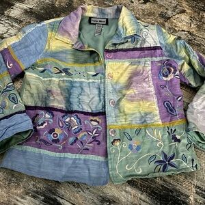 Indigo moon vintage Embroidered Jacket